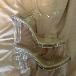 Clear heels